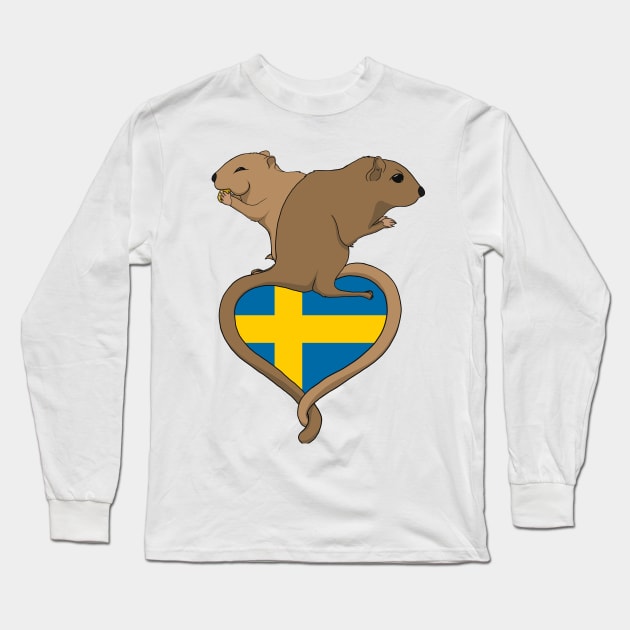 Gerbil Sweden (light) Long Sleeve T-Shirt by RampArt